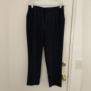 Women’s pinstriped navy dress pants (selling matching blazer)